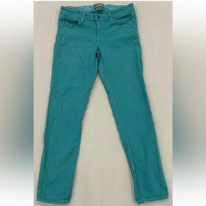 Paige Skinny Jeans Peg Skinny Green Mid Rise Size 28